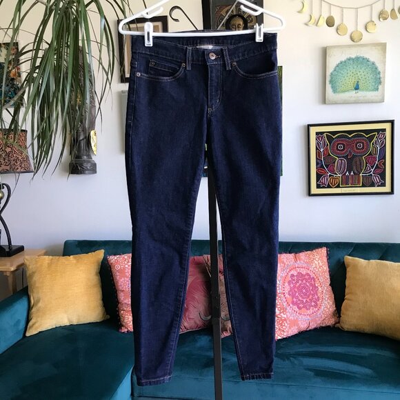 DULUTH Trading Co size 2 short Dark Stretch Denim Skinny Ankle Jeans - Picture 1 of 4